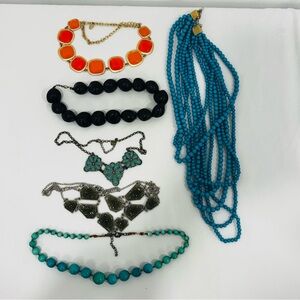 Statement Necklaces Coral Turquoise Sparkle Black